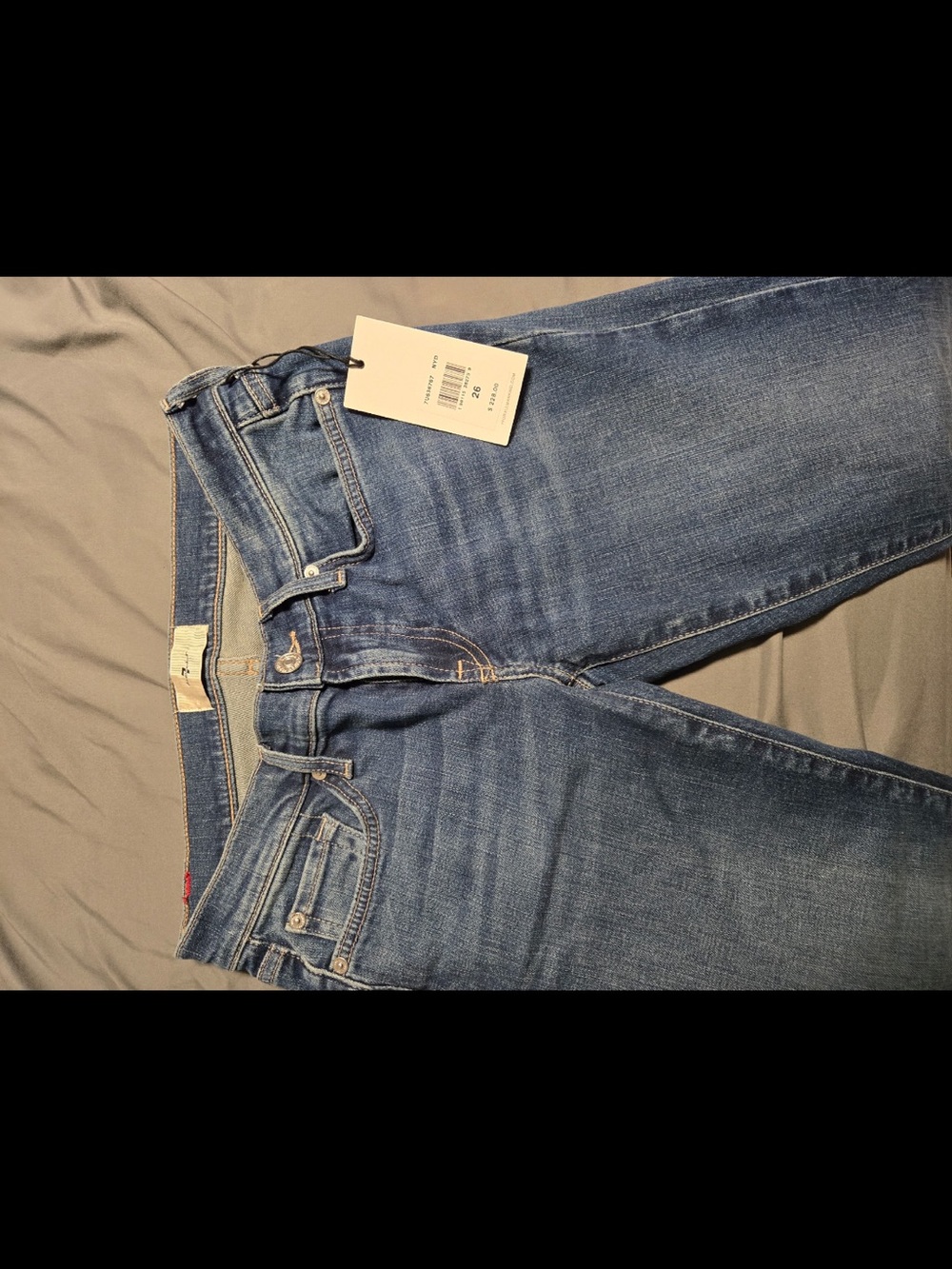 7 For All Mankind Straight Leg Jeans in Blue Denim